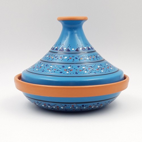Tajine individuel évasé Marrakech Bleu - D 22 cm
