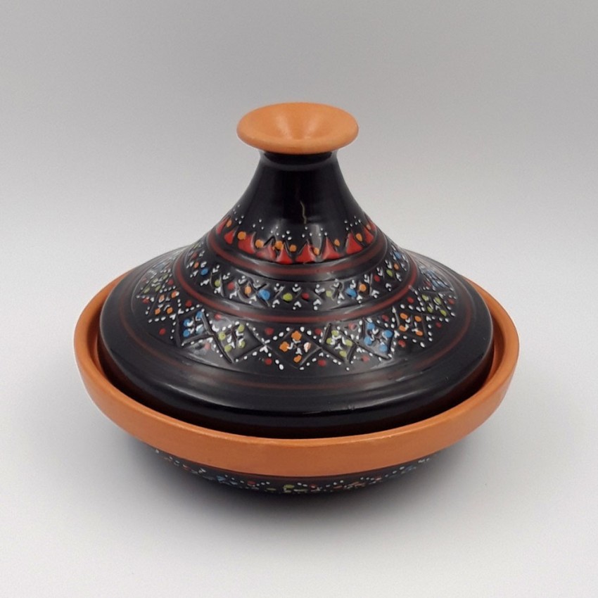 Tajine individuel évasé Marrakech Noir - D 22 cm