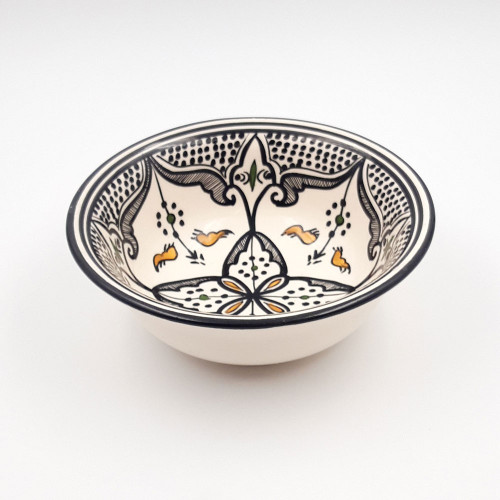 Saladier Marocain Noir Liseré - D 20 cm