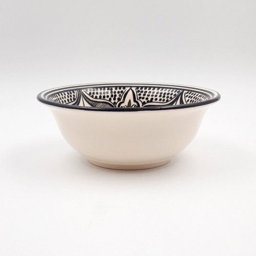 Saladier Marocain Noir Liseré - D 20 cm