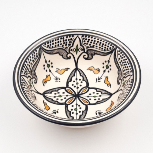 Saladier Marocain Noir Liseré - D 20 cm