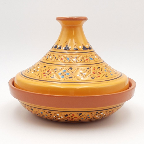 Tajine individuel évasé Marrakech Jaune - D 22 cm 2