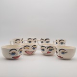 Lot de 4 bols et 4 mugs Humour 50 cL