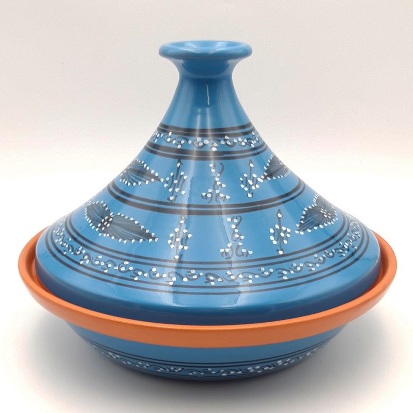 Tajine de cuisson Tatoué Bleu - D 31 cm