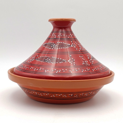 Tajine de cuisson Tatoué Rouge - D 27 cm