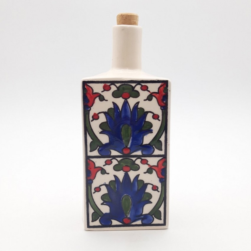 Bouteille d'huile ou de  vinaigre Amarante