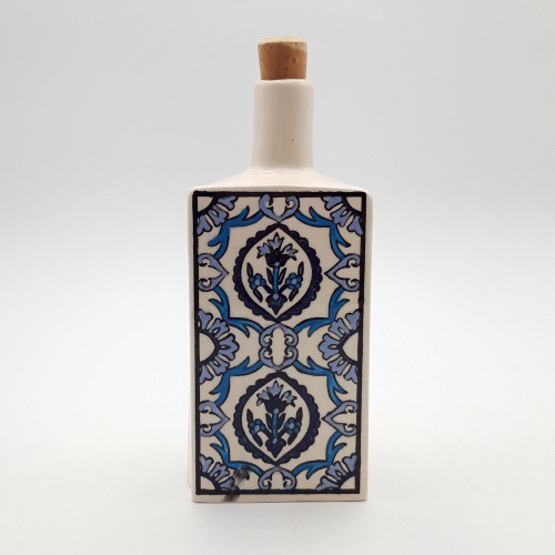 Bouteille d'huile ou de  vinaigre Anémone