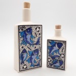 Duo de bouteilles d'huile et vinaigre Poissons Bleus