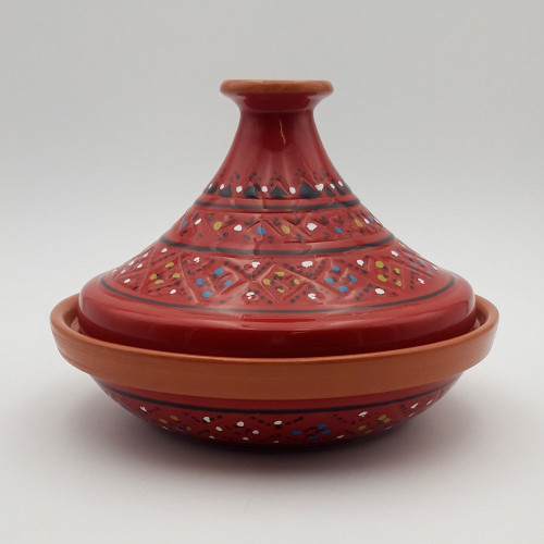Tajine individuel évasé Marrakech Rouge - D 22 cm