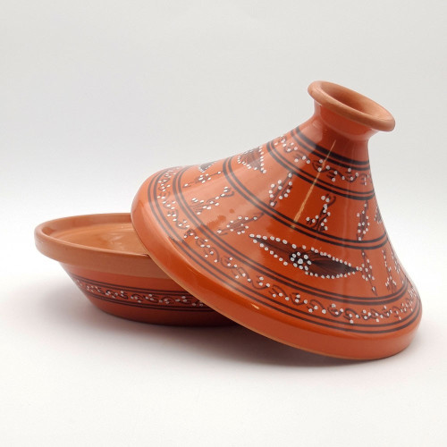 Tajine de cuisson Tatoué Orange - D 27 cm
