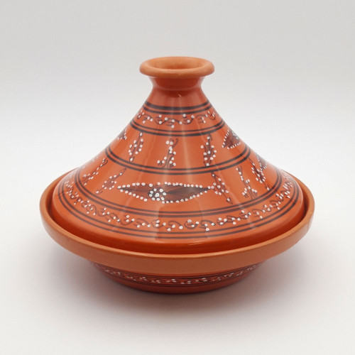 Tajine de cuisson Tatoué Orange - D 27 cm