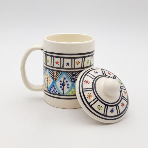 Tasse avec couvercle en céramique 25 cL Bakir Royal 2