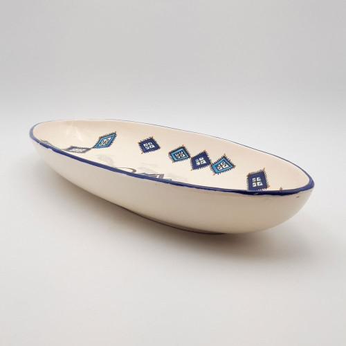 Plat ovale Sahel bleu - L 53 cm