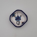 Plat octogonal Khelel Bleu - L 11 cm