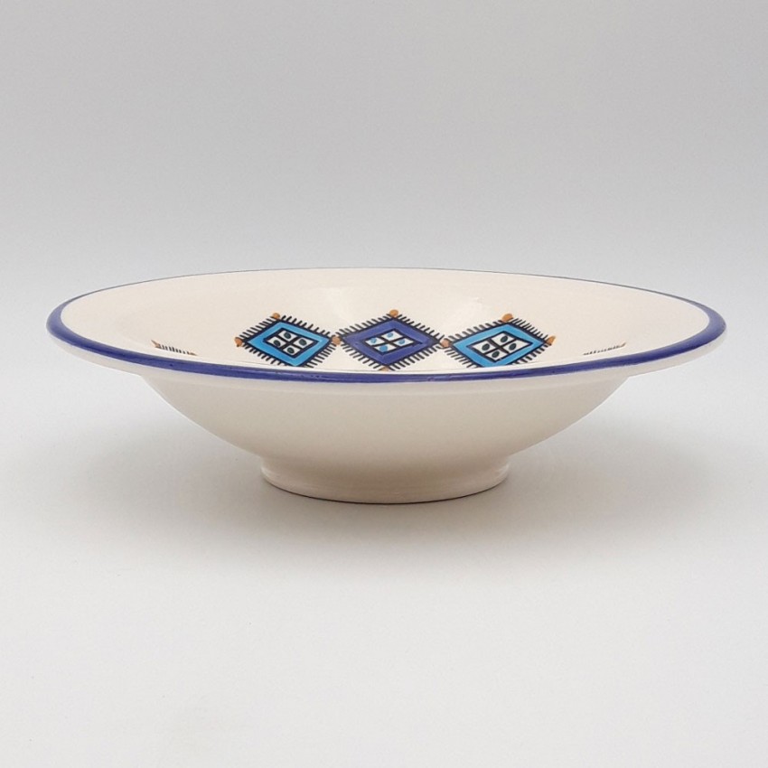 Assiette Tebsi Sahel bleu - D 23 cm