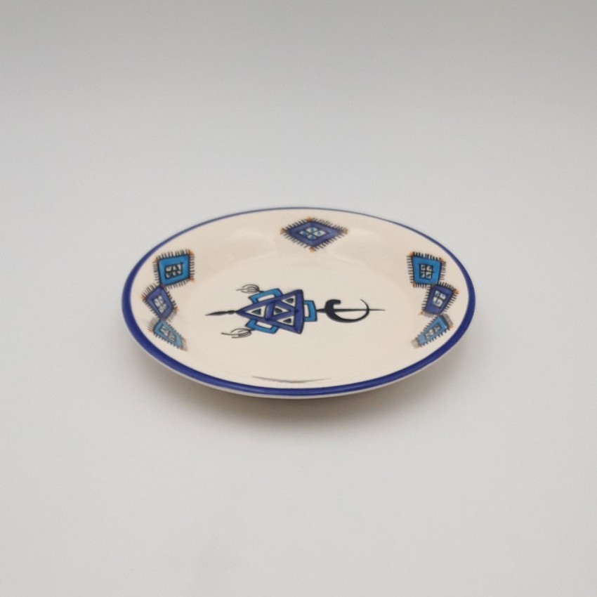 Assiette à entrée ou dessert Sahel bleu - D 20 cm