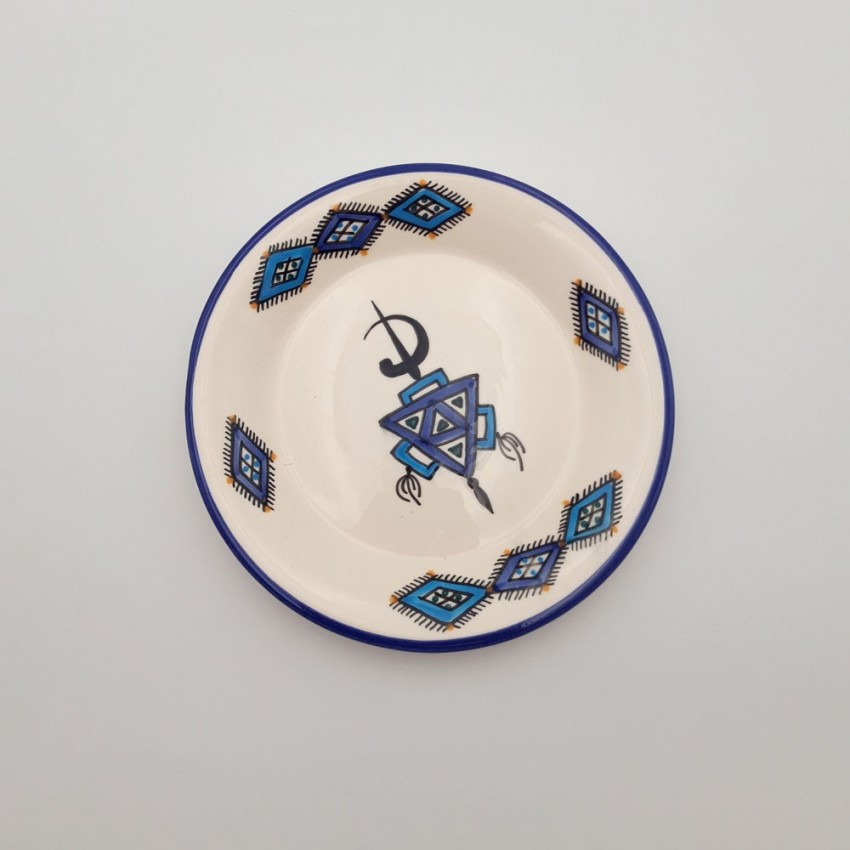 Lot de 6 assiettes plates Sahel bleu - D 24 cm