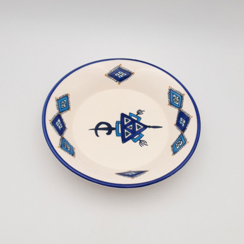 Assiette creuse Sahel bleu - D 24 cm