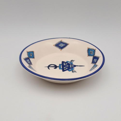 Assiette creuse Sahel bleu - D 24 cm