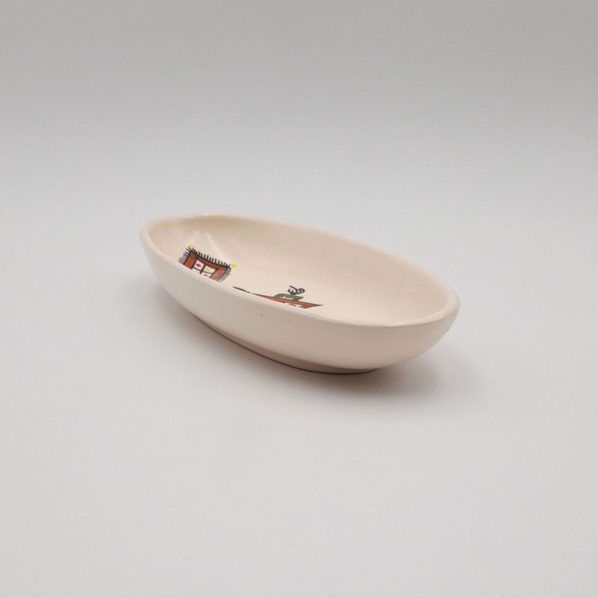 Plat ovale Sahel beige - L 24 cm