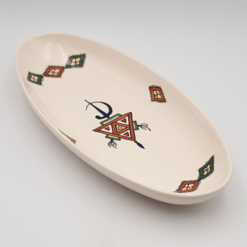 Plat ovale Sahel beige - L 40 cm