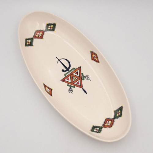 Plat oval Sahel beige - L 50 cm