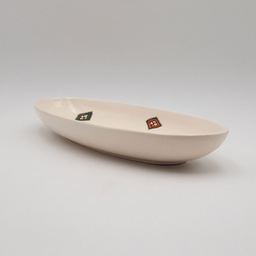 Plat oval Sahel beige - L 50 cm