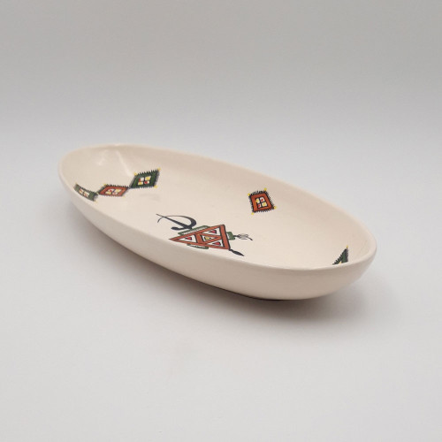 Plat oval Sahel beige - L 50 cm