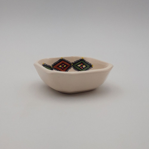 Plat octogonal Sahel beige - L 10 cm