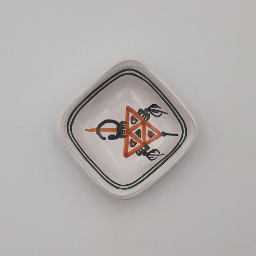 Ramequin carré Khelel beige - L 10 cm