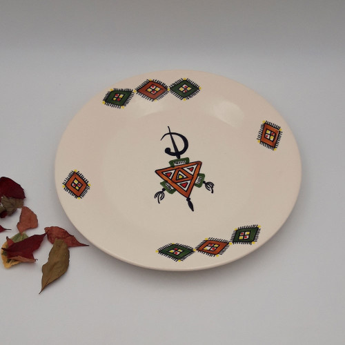 Lot de 6 assiettes plates Sahel beige - D 24 cm