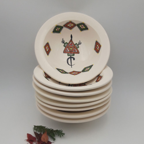 Lot de 6 assiettes Tebsi Sahel beige - D 23 cm