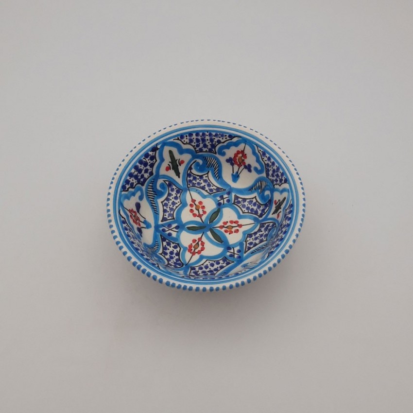 Coupelle Marocain Turquoise Liseré - D 15 cm