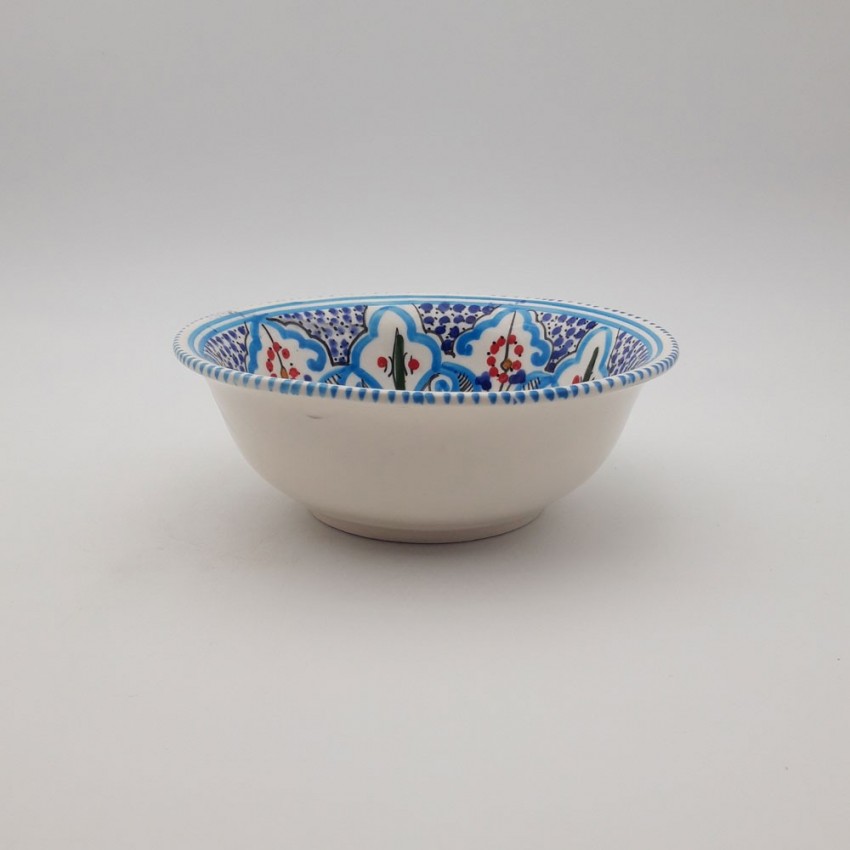 Saladier Marocain Turquoise Liseré - D 20 cm