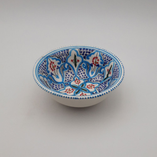 Saladier Marocain Turquoise Liseré - D 20 cm
