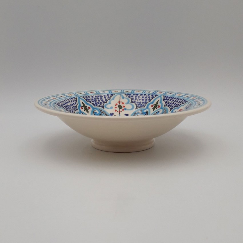 Assiette Tebsi Marocain turquoise - D 23 cm