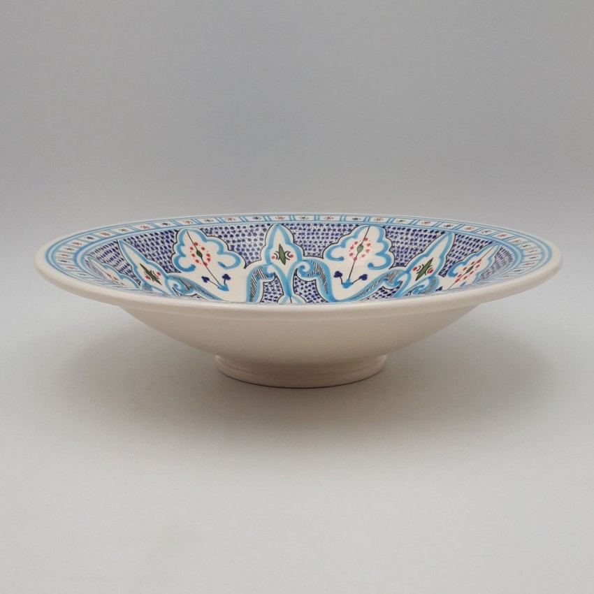 Plat Tebsi Marocain turquoise - D 37 cm