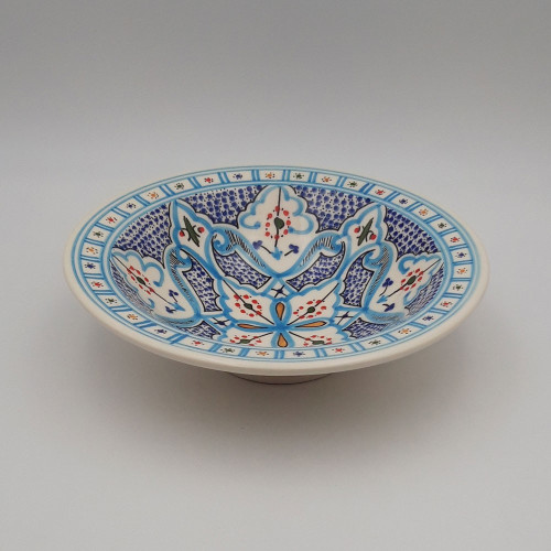 Service à couscous Marocain turquoise assiettes Tebsi - 6 pers