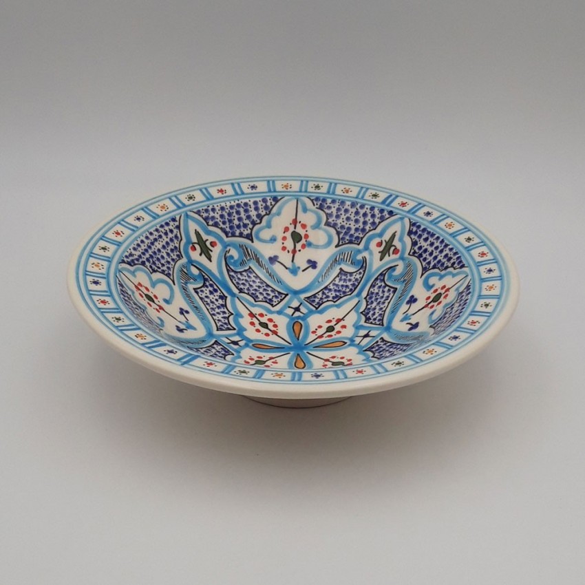 Service à couscous Marocain turquoise assiettes Tebsi - 8 pers