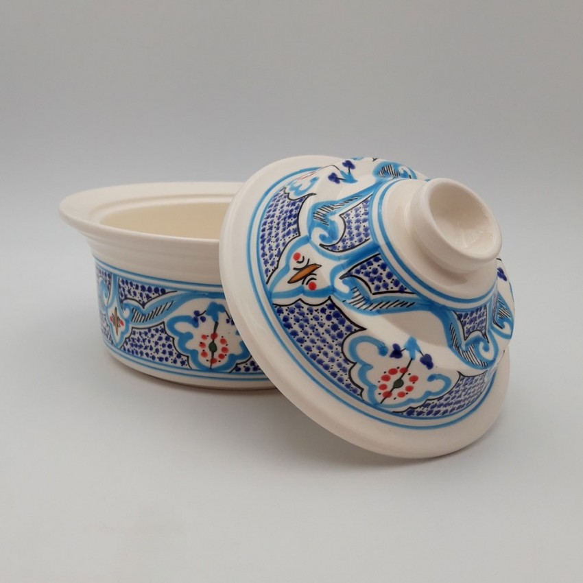 Service à couscous Marocain turquoise assiettes creuses - 6 pers