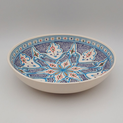 Service à couscous assiettes jattes Marocain Turquoise - 8 pers