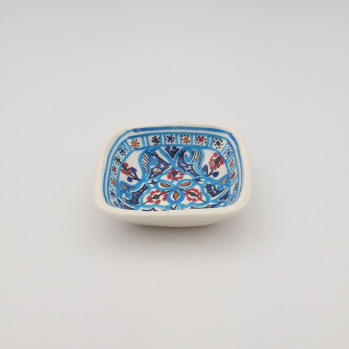 Plat carré Marocain Turquoise - L 10 cm