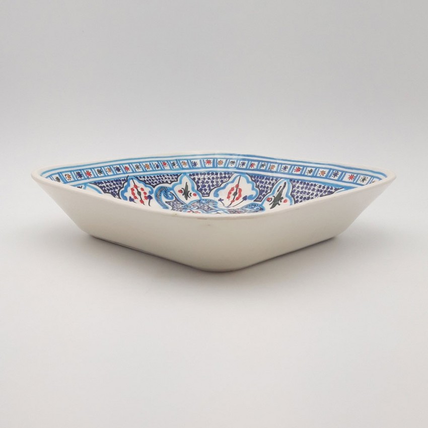 Plat carré Marocain Turquoise - L 28 cm