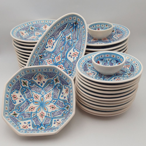 Service de table Marocain turquoise - 12 pers 2