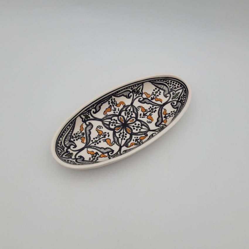 Plat ovale Marocain noir - L 24 cm
