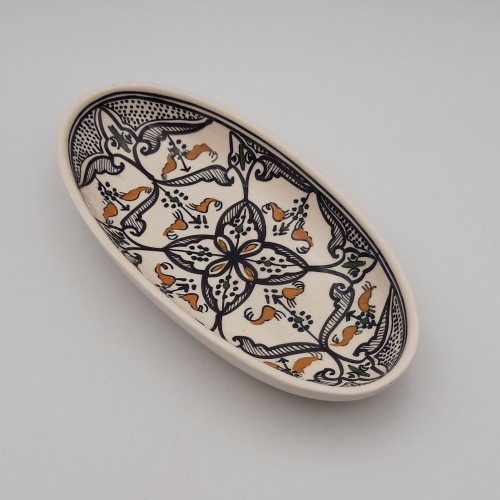 Plat ovale Marocain noir - L 30 cm