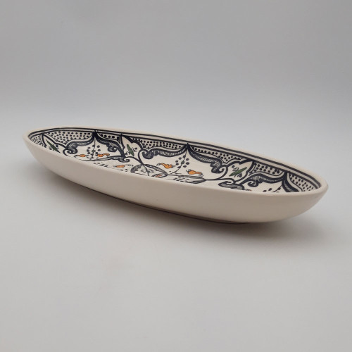 Plat ovale Marocain noir - L 40 cm