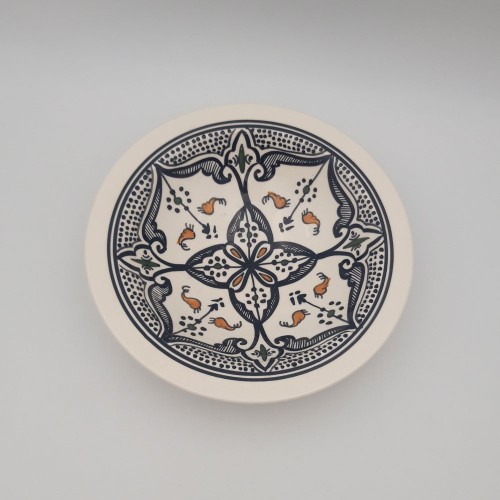 Assiette Tebsi Marocain noir - D 23 cm