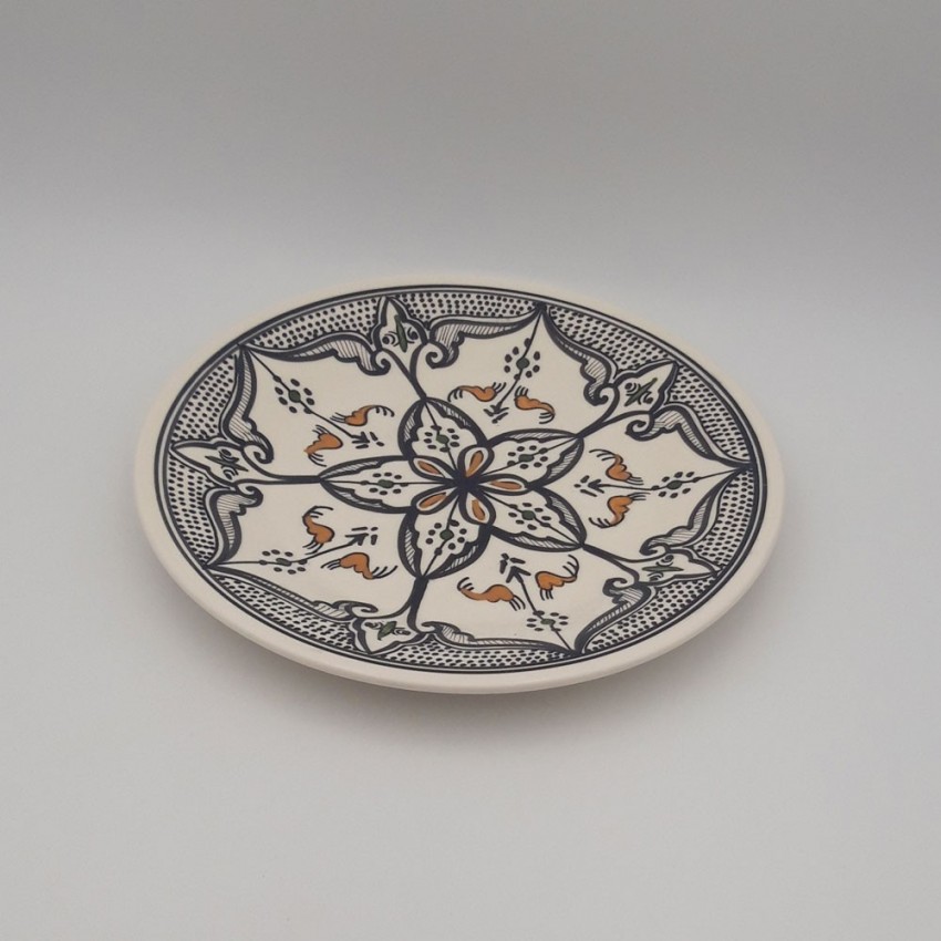 Assiette plate Marocain noir - D 24 cm