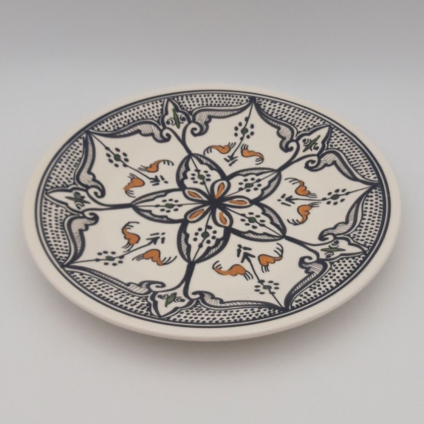 Lot de 6 assiettes plates Marocain noir - D 28 cm